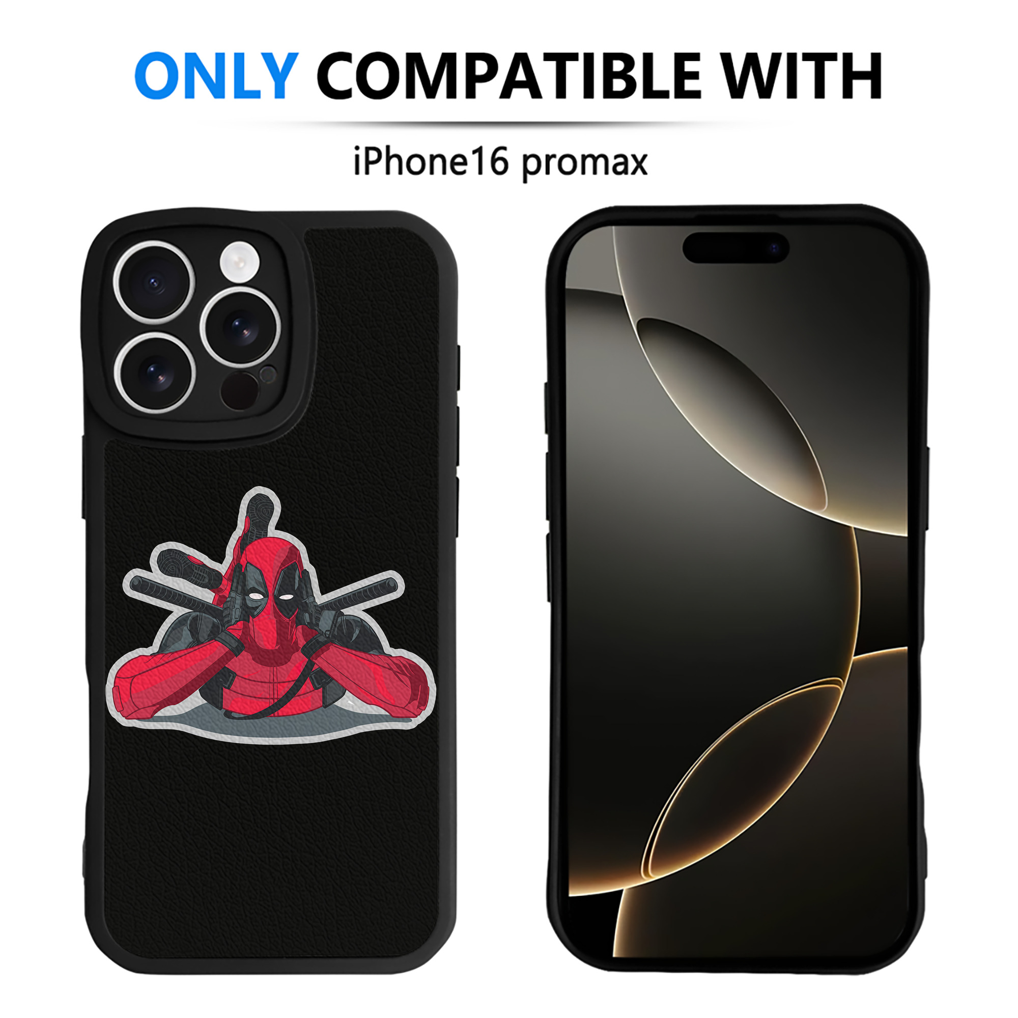 （画像用） Deadpool デッドプール 【iPhone 16シリーズ対応】シリコンスマホケース（レザー調） 材質：シリコン